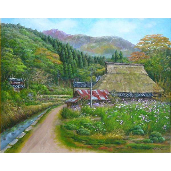 絵画 油絵 四方道夫 肉筆油絵 福井県途中谷 F10 /【Buyee