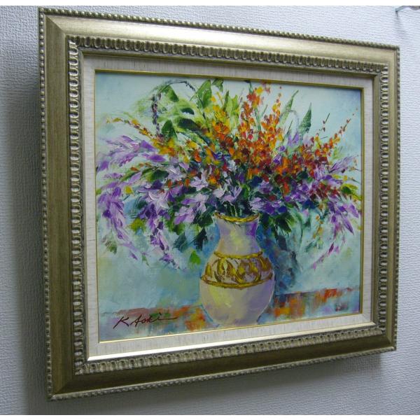 青木今陽 絵画 油絵 肉筆油絵 静物画 赤い薔薇 F6 絵画 油絵 青木今陽 肉筆油絵 静物画 薔薇の花 - メルカリ