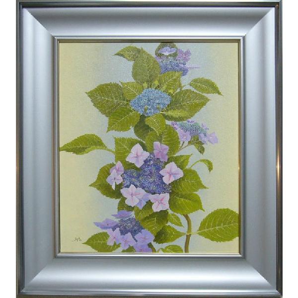 絵画 油絵 田浦信勝 肉筆油絵 静物画 額紫陽花 F8 絵画 油絵 田浦信勝 肉筆油絵 静物画 額紫陽花 F8 /【Buyee】