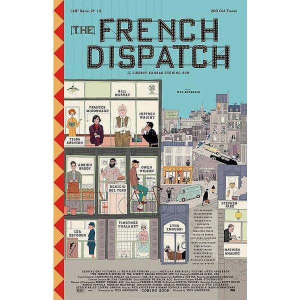 フレンチディスパッチ 映画ポスター フレーム別 おしゃれ デザイン