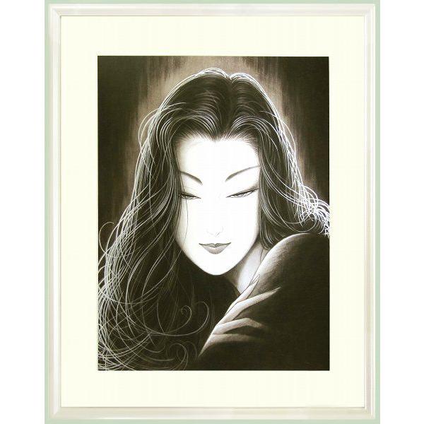 鶴田一郎『シャイニングエンジェル』複製画 【絵画 額付 新品 版画