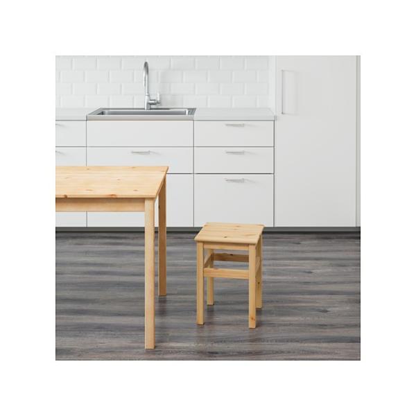 イケア/IKEA /スツール パイン材/スクエア型 45cm 木製 椅子 チェア