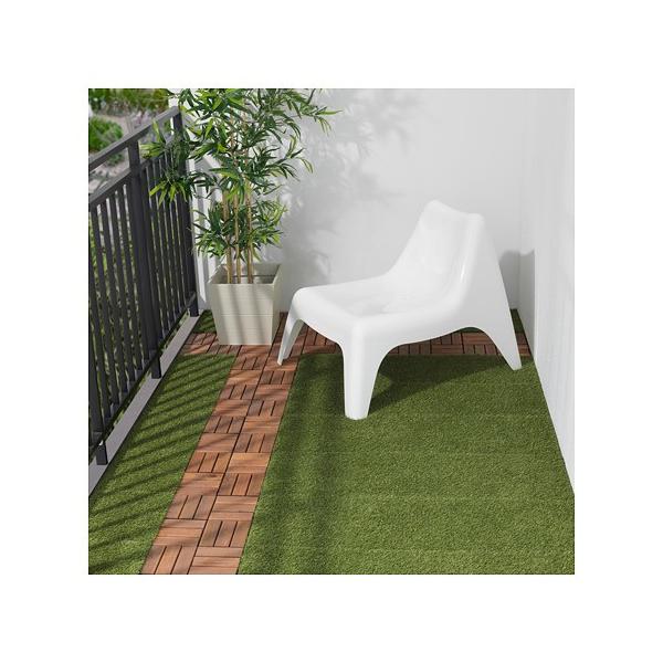 IKEA/イケア ジョイント式人工芝 9枚セット フロアマット リアル人工芝
