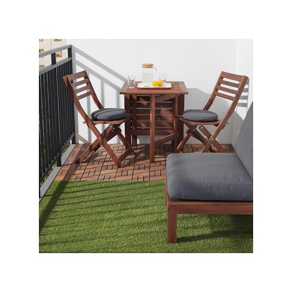 IKEA/イケア ジョイント式人工芝 9枚セット フロアマット リアル人工芝