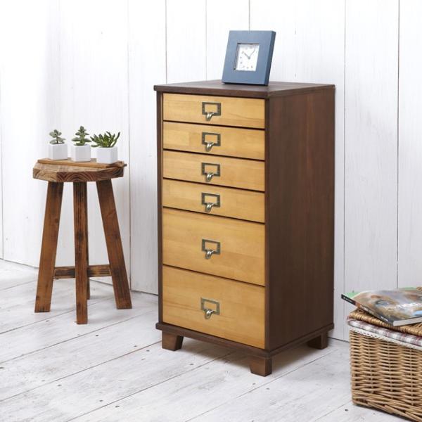 いろいろ選べる多段チェスト・ツートンカラーチェスト6段