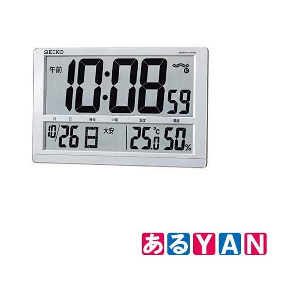 セイコーデジタル置時計掛時計SQ433S 電波クロック温度湿度大型液晶