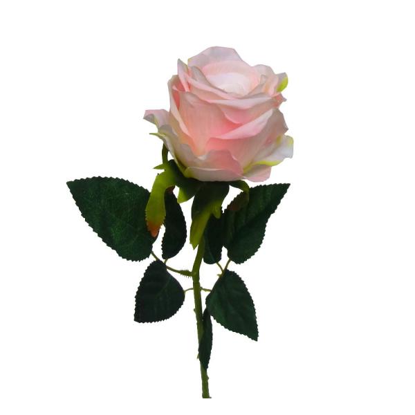 バラ 薔薇 造花 1輪 ベビーピンク 002-011 花の大きさ：直径7cm