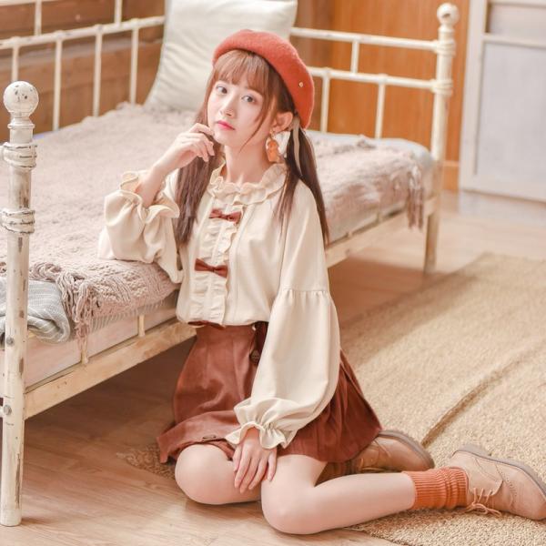 フリル レディース シャツ/ブラウス 森ガール /【Buyee】 Buyee