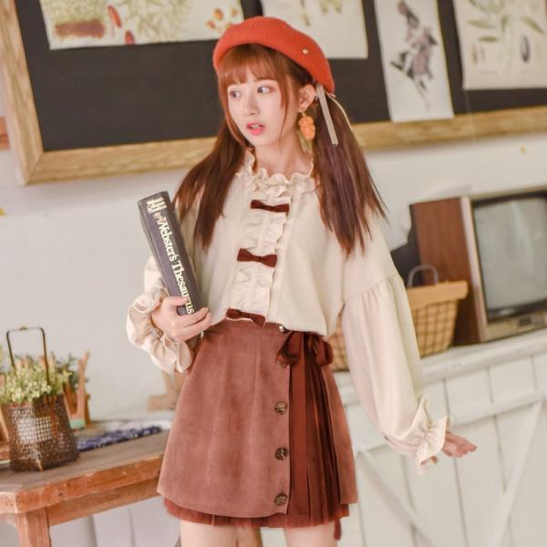 フリル レディース シャツ/ブラウス 森ガール /【Buyee】