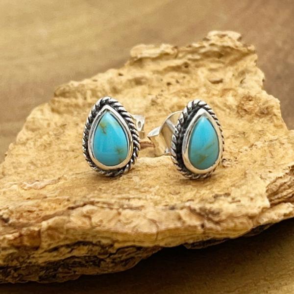 ターコイズ ピアス シルバー925 アレルギー対応 レディース