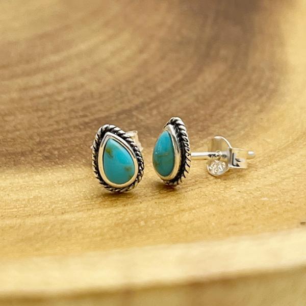 美品✨ターコイズ カットビーズ ネックレス＆ドロップ 雫型 トップ 925刻印 美品✨ターコイズ カットビーズ ネックレス＆ドロップ 雫型