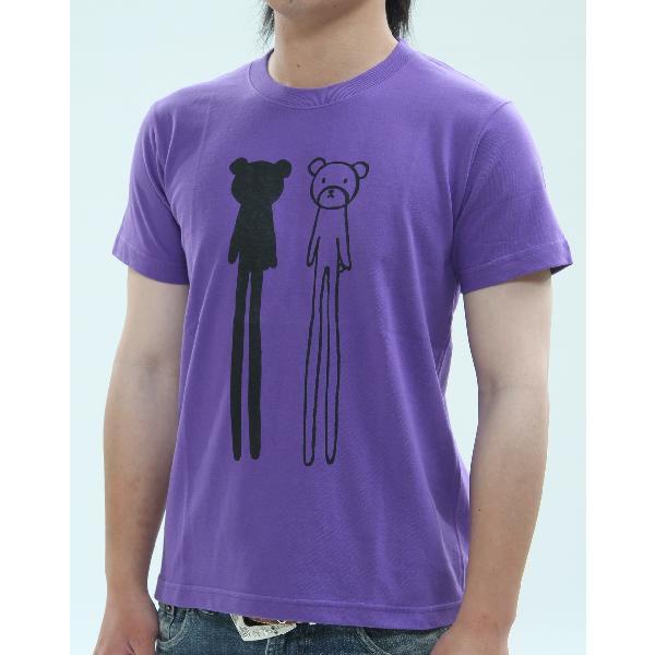 クマ くま 熊 Tシャツ パープル 紫 メンズ /【Buyee】