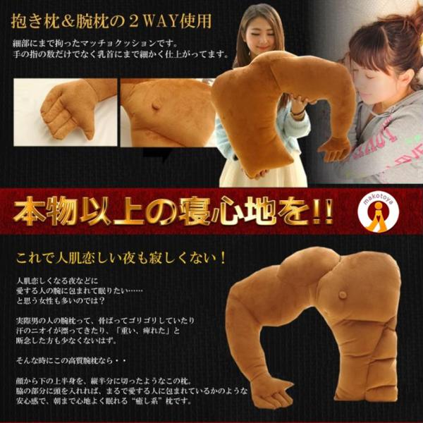 筋肉男の腕枕 抱き枕 囚われのパルマ Refrain チアキ 腕枕付き等身