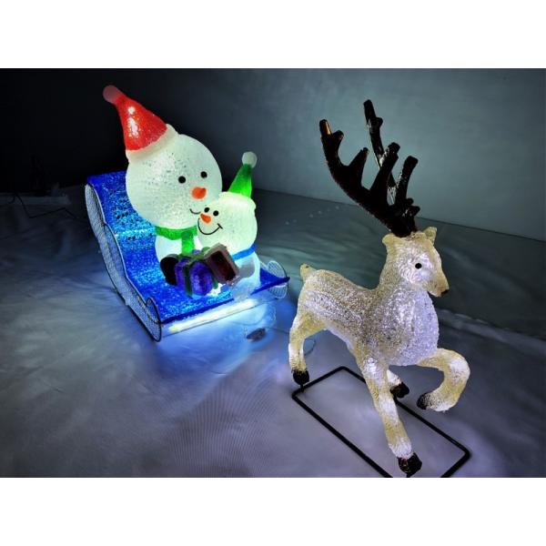 スノーマン号☆トナカイ クリスマス オーナメント マスコット X'mas ハンキング A002SU A002SA