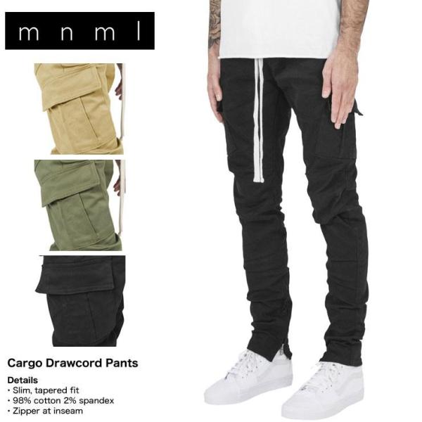 mnml Cargo Drawcord II Pants Black Size Medium