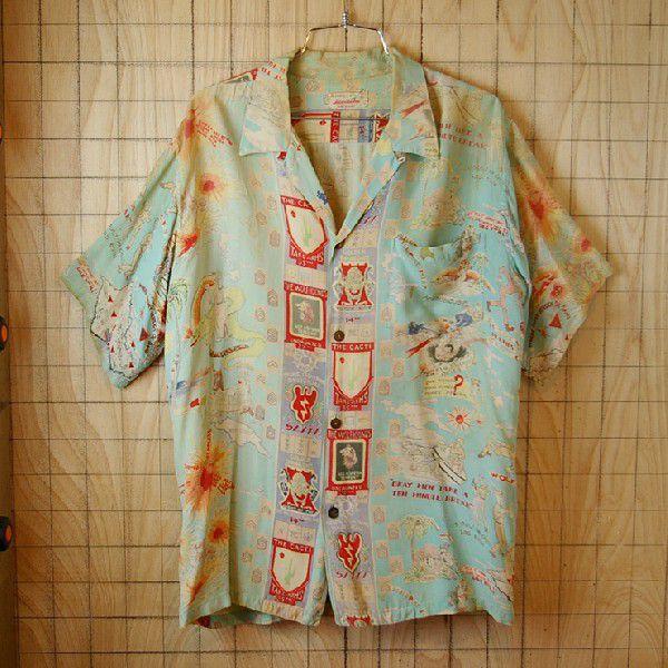 50s VanHeusenハワイアンシャツ/ビンテージアロハ vintage ALOHA