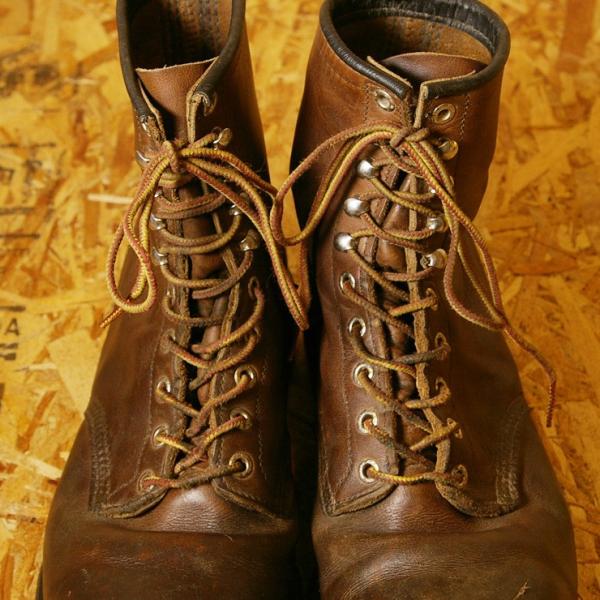 RED WING#2233 USA製 刺繍羽タグブラウン本革レザー編み上げスチール 