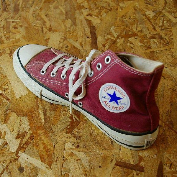 CONVERSE ビンテージALL STARオールスターUSA製ワインレッドハイカット