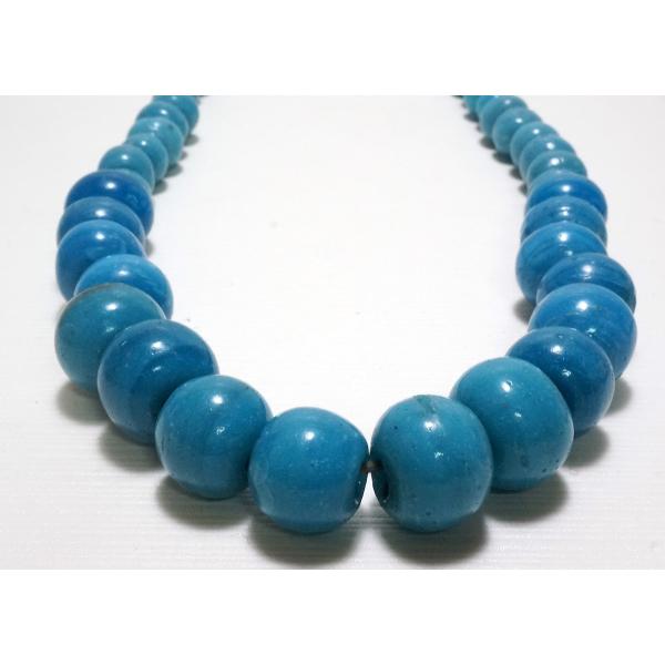 アイヌ玉 首飾り 67cm グラデーションネックレス 古硝子 瑪瑙玉 根付