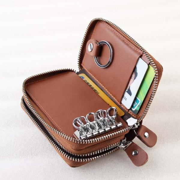 3色 牛革 キーケース カードケース 小銭入れ 6連キーケース