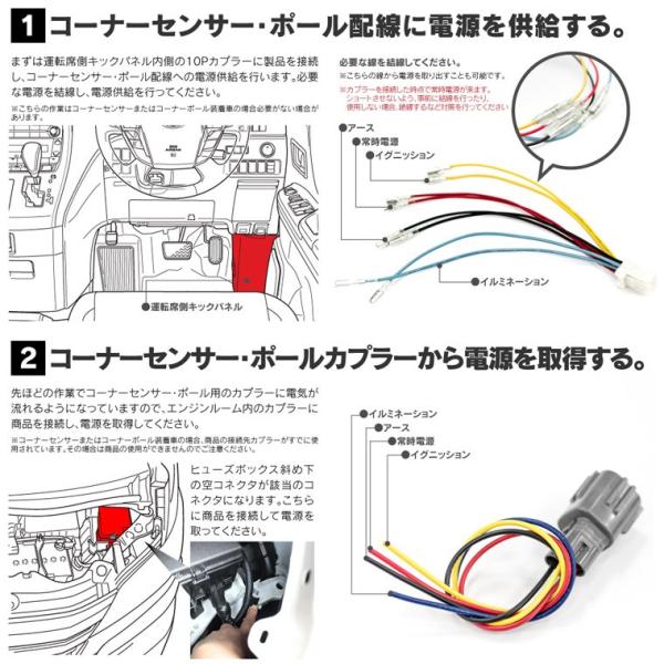 アルファード 30系 フューエル＆ボンネットオープナーELと電源取り出しカプラ アルファード 30系 フューエル＆ボンネットオープナーELと電源