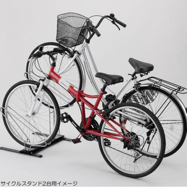 自転車スタンド 自転車 スタンド 屋外 倒れない 2台用 サイクルスタンド 縦置き 日本製 屋外倒れない 2台置き 自転車スタンド2台用 ロードバイク  クロスバイク /【Buyee】