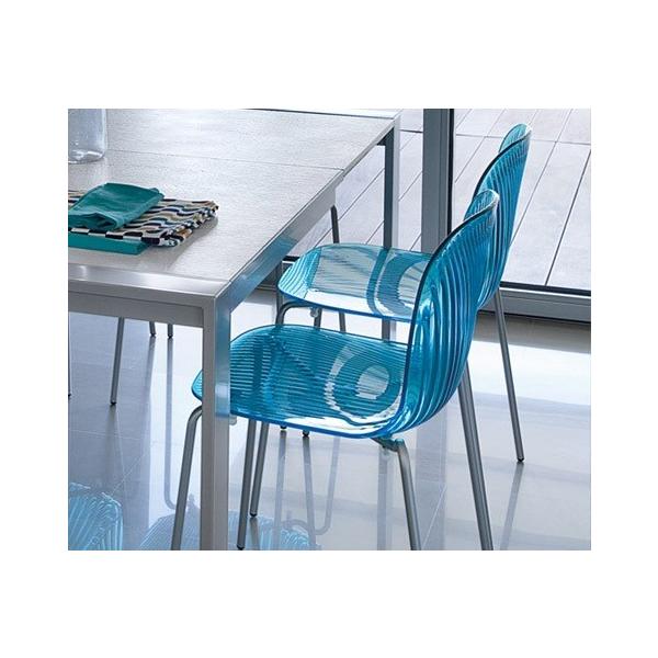 デザイナーズ ダイニングチェア Ocean クリアブルー イタリア製 デザイナーズ ダイニングチェア Ocean クリアブルー 完成品 イタリア製