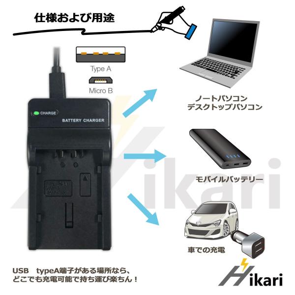 NP-BG1 NP-FG1 NP-FT1 Sony ソニー 互換USB充電器 純正バッテリーの