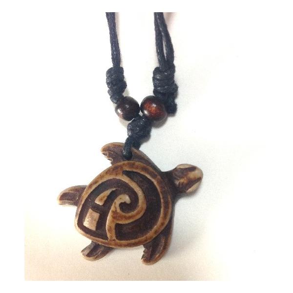 ホヌ サーファーネックレス ハワイネックレス 骨彫り 海亀 Honu