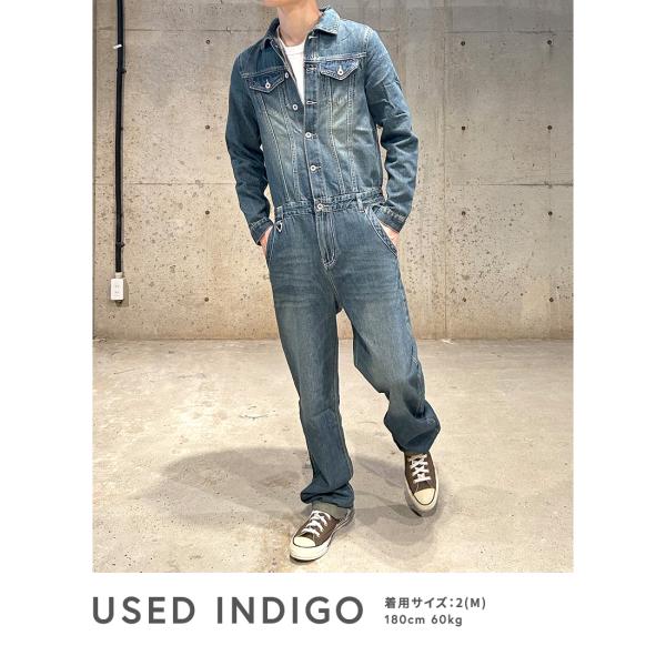 つなぎ デニム オールインワン メンズ おしゃれ ツナギ 作業着 作業服