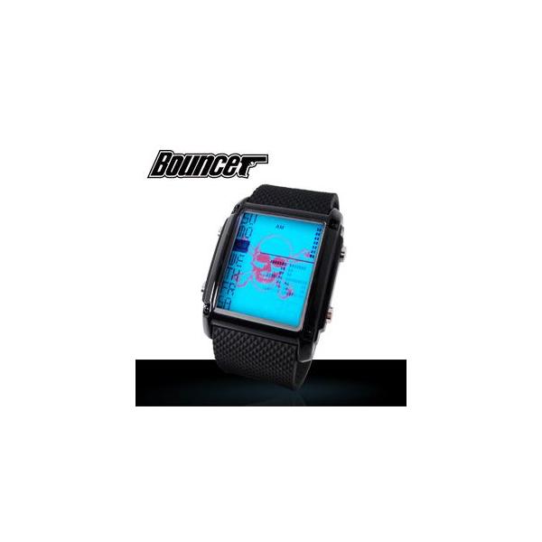 BOUNCER バウンサー デジタル メンズ 腕時計 正規品 381Gスカル 