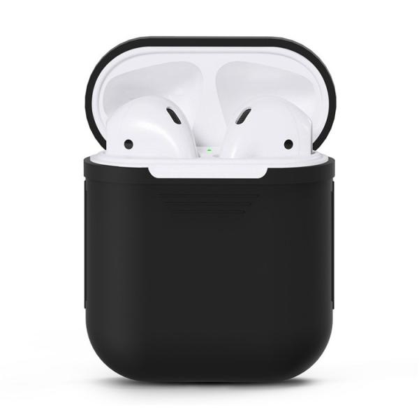 Airpods Airpods2 シリコン ケース カバー ブラック 黒 充電可能