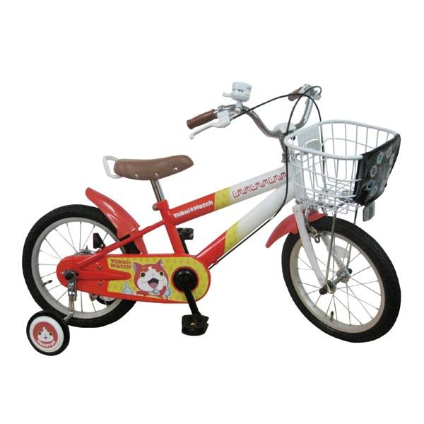 子供自転車 16インチ カゴ 補助輪付 完成車でお届け 1285妖怪ウォッチ