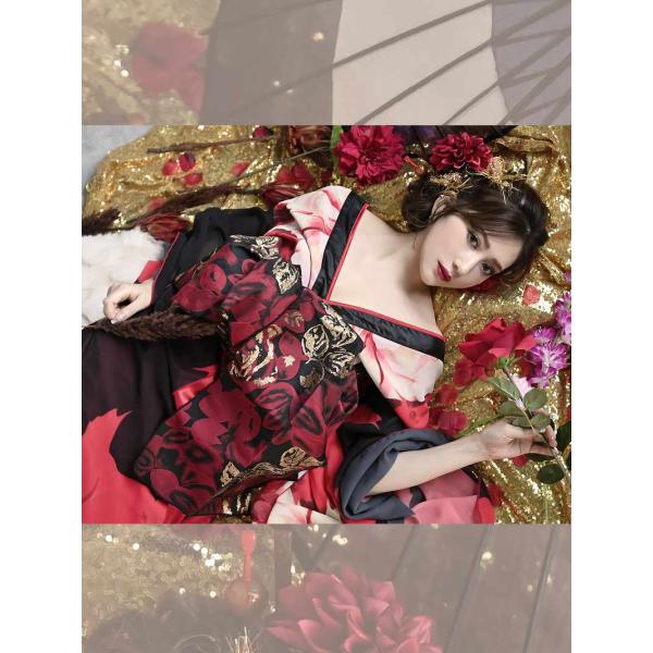 花魁 和柄ドレス 花魁ドレス 着物ドレス 和柄 花魁 コンパニオン Ryuyu SALE 花魁 コスプレ 衣装 和柄ドレス コンパニオン 着物