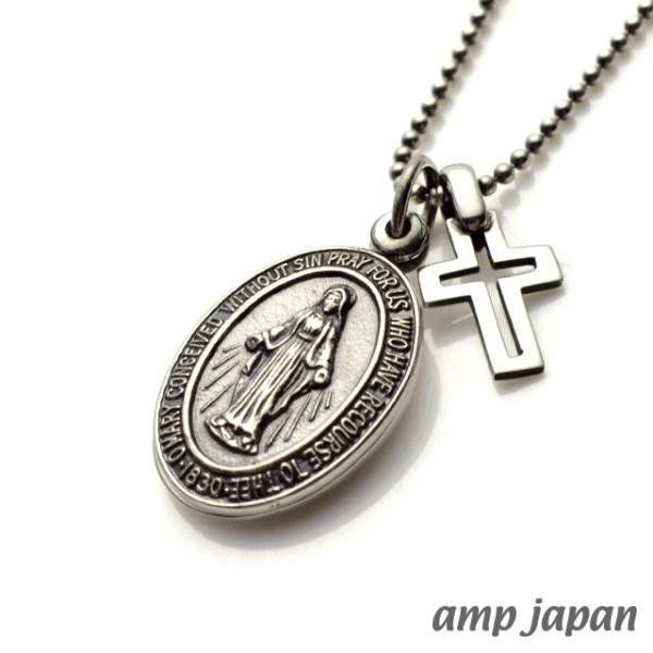 チバユウスケさん着用 アンプジャパン amp japan シルバー マリア ロケット with シルバークロス ネックレス メンズ レディース アクセ  /【Buyee】