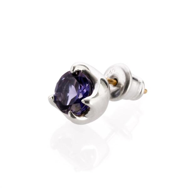 ブラッディマリー Bloody Mary ナット ピアス w/アイオライト - 木の実