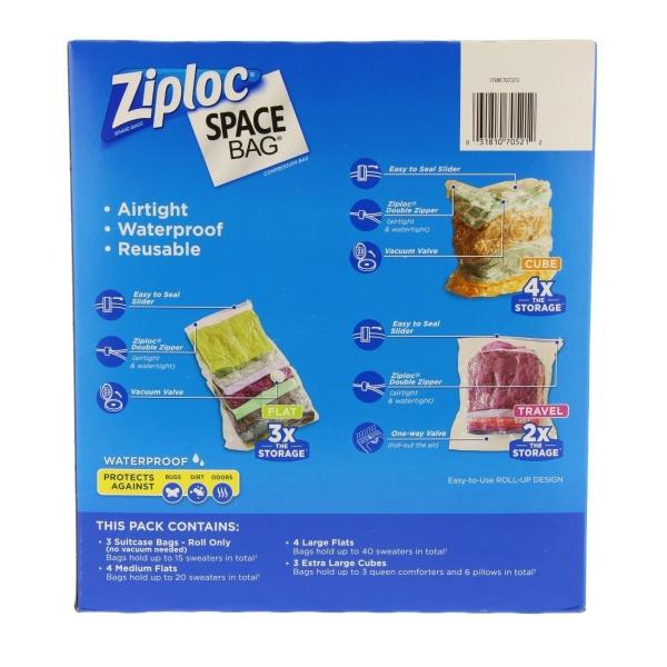 Ziploc ジップロック スペースバッグ 衣類・布団用(4倍)圧縮袋 14枚