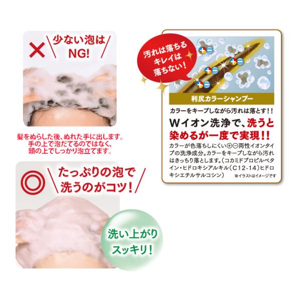 利尻カラーシャンプー お徳用500mlサイズ シャンプーで白髪染め！使い