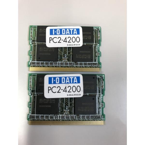 iodata DDR2 533 PC2-4200 172Pin MicroDIMM 512mb 2枚セット計1GB