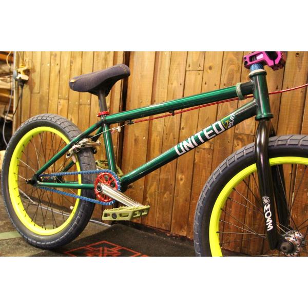 bmxfreestyle自転車BMX ストリートUNITED RECRUIT JR DIRT GREEN