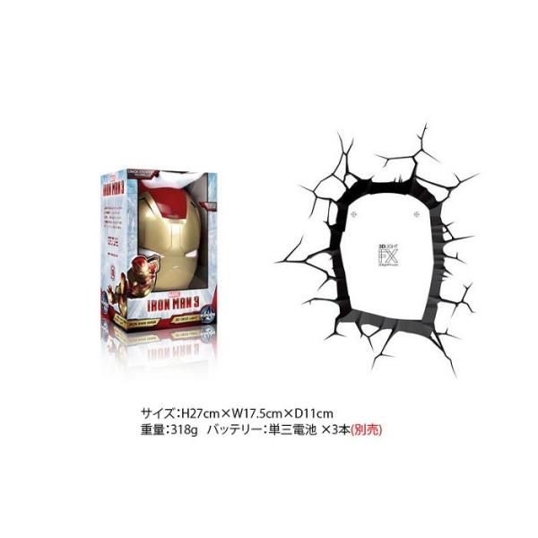 アイアンマン Iron Man 3Dデコライト マスク 顔 フィギュア