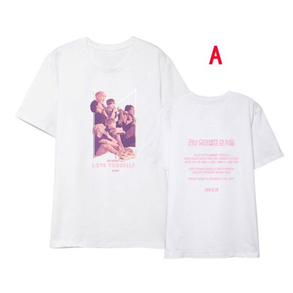 新しいスタイル 新品 BTS(防弾少年団) LOVE YOURSELF Tシャツ 半袖 打歌服 応援 アイドルグッズ
