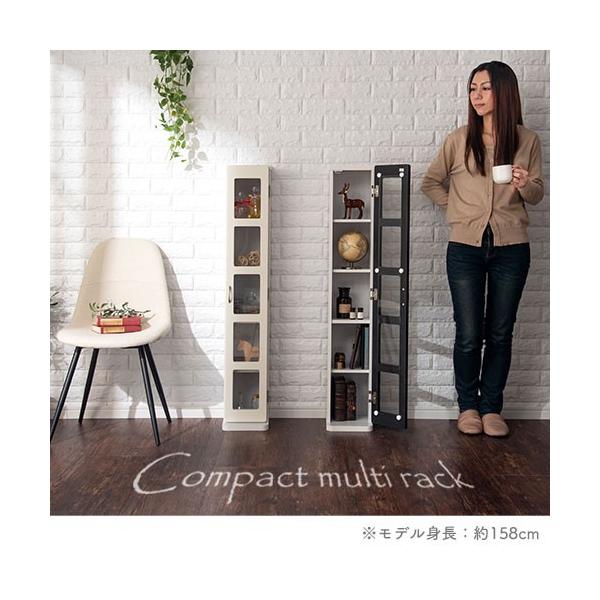 本棚 扉付き収納ラック スリムラック 隙間 おしゃれ 大容量 dvd cd 5段