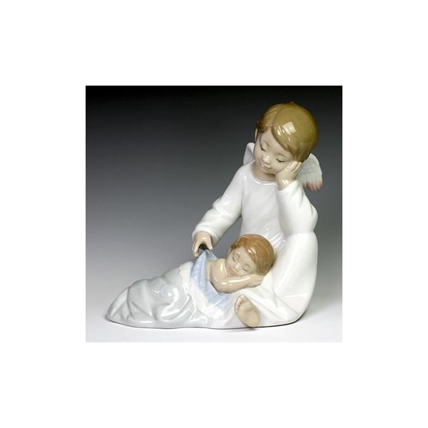 リヤドロ 天使 守ってあげるよ 美品 リヤドロ 守ってあげるよ 男の子