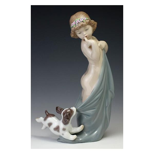 リヤドロ（Lladro 陶器人形 置物） 犬と少女 - 置物