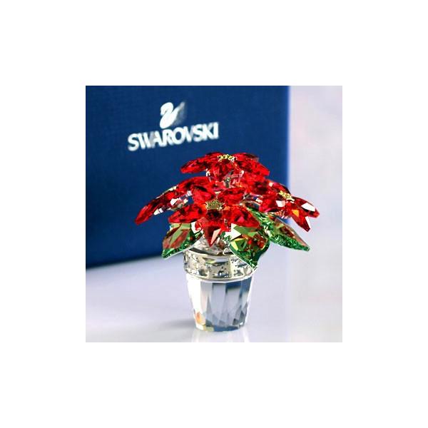 スワロフスキー ポインセチア 美品 希少 スワロフスキー ベア 花