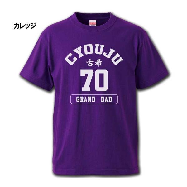 古希のお祝い 男性 女性 紫色 古希 ありがとうTシャツ サイズS M L 70歳 誕生日 古希祝い プレゼント 男性 女性 父 母 両親 古希のお祝い 男性 女性 紫色 古希 ありがとうTシャツ サイズ