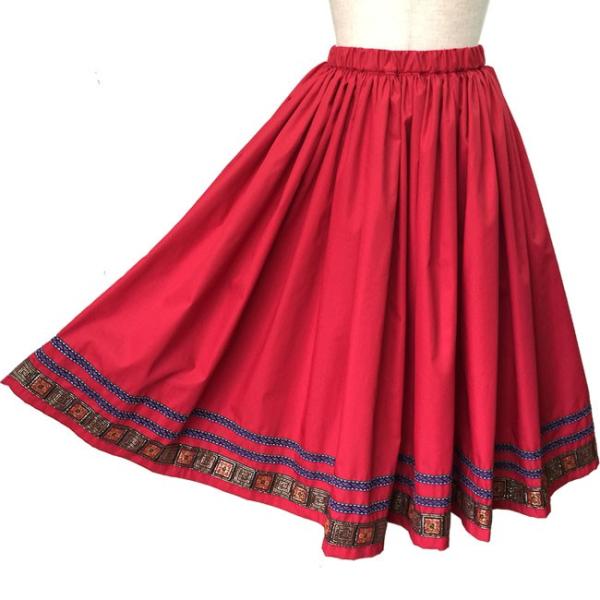 フォークダンス スカート シンプルフォークスカート ダンス衣装