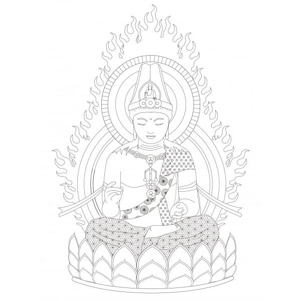 写仏・仏画塗り絵 普賢菩薩 /【Buyee】