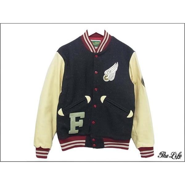 中古 美品 フラットヘッドSTJ-58 STADIUM JACKET/スタジャン40 /【Buyee】